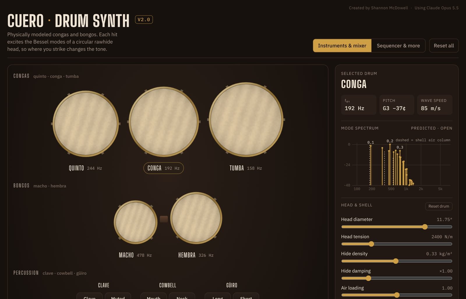 Cuero's interface